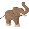Holztiger Elephant Raised Trunk Wooden Figure