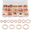 330 PCS Copper Sealing Rings Assortment Set, 12 Sizes Copper