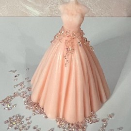 Princess Dress & Frog Candle, Aesthetic Candles, Candle Decor, Dress Candle, Toad Candle, Sweet 16, Quinceanera, Bridal Shower - Choice of Candle: Pink Frog