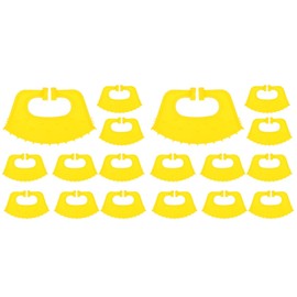 Balacoo 20 Pcs Calf Weaner Cow Nose, Thick Plastic Cattle Cow Weaning Tool, Calf Weaning Nose Ring for Farm Livestock Bovine Clip, Weaner Tool for Milking Stop (Yellow)
