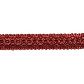 12.5m, 1/2" Burgundy Decorative Format Gimp Braid Style 0050sg - Ruby Color - E10 (50m)