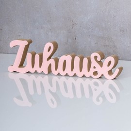 levandeo Lettering Home L30 cm Pastel Pink Wood Table Decoration Stand Home Decoration