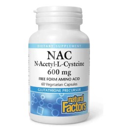 NAC Acetilcisteína 600mg 60 Cápsulas Natural Factors