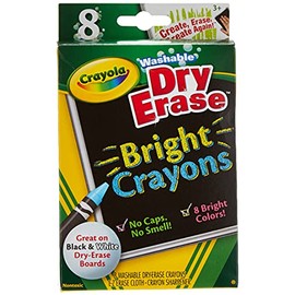 Crayola Dry-Erase Bright Crayons, 8 count