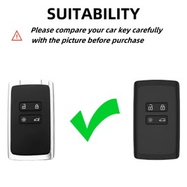 RUXYAXFOL TPU-Auto-Schlüsselhülle, kompatibel mit Renault Dacia Duster, Master, Austral, Arkana, Kangoo, Twingo, Megane E-Tech, intelligente Autoschlüsselhülle, 2 Stück, Schwarzgold