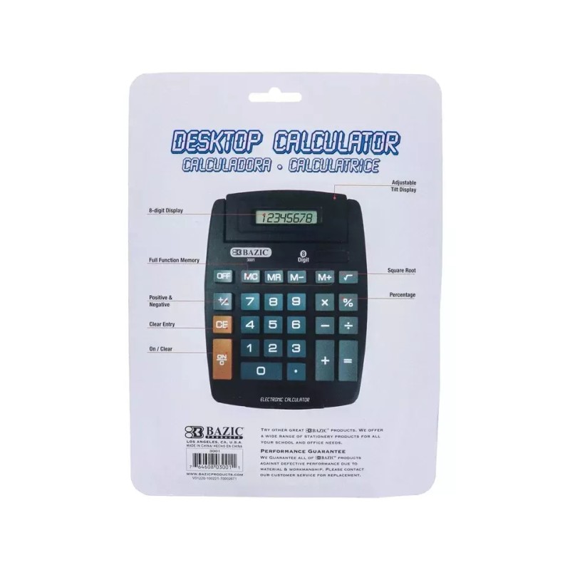 Bazic\ Bazic 8 Digit Desktop Calculator Pack Of 2