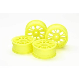 Tamiya Hop-Up Options (OP) No.1850 OP.1850 Mesh Wheels 4 Pcs Fluorescent Yellow 0.9 inch (24 mm) Width Offset +2 54850