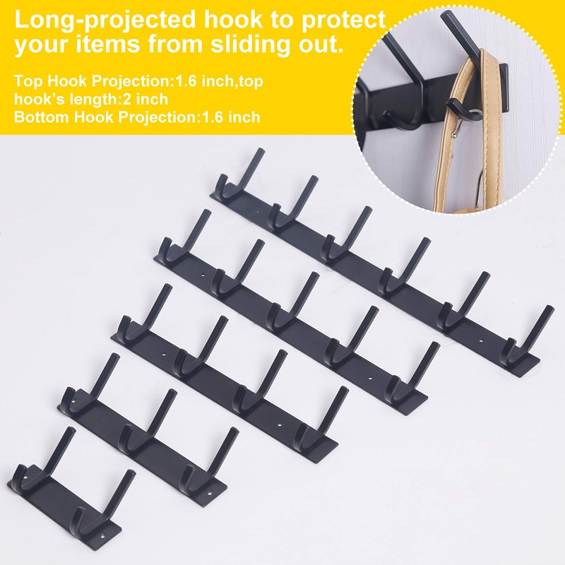WEBI Coat Rack Wall Mounted,10 Hooks for Hanging Coats,30 Inch