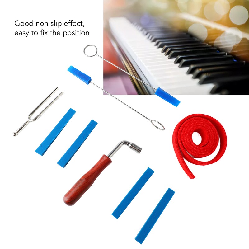 Piano Tuning Tool Set Tuning Wrench Fork Rubber Mute Wool