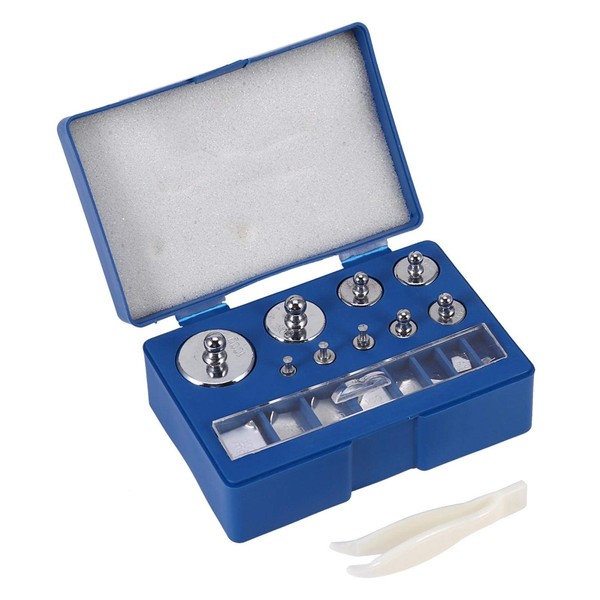 Telituny Calibration Weights, 17pcs 211.1g 10mg-100g Grams Steel Weight Scale