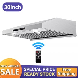 SNDOAS 30in Under Cabinet Range Hood Stainless Steel 800CFM Touch Control New