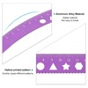 PATIKIL Triangular Ruler Set, 15cm Metric Aluminum Ruler, 45°60°Triangular Ruler