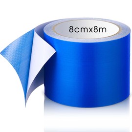 Sinmoe PE Tarpaulin Tape with High Adhesion, Waterproof Truck Tarpaulin Repair Kit, Tent Patch, Repair Tape for Trucks, Fabric Tarpaulin, Patches (Blue, 8 cm x 8 m)