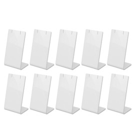 10pcs Acrylic Earring Holder Organizer Ear Studs Jewelry Storage Display Rack Showcase Earrings Display Stand Earring Storage White
