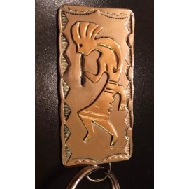Native American Navajo-Crafted Keyring with Kokopelli Design