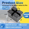 Yudylg 4 Pack Pinch Weld Jack Pad, 4" x 3"