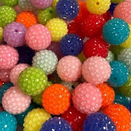 (RH3) 10pc - 20mm Rhinestone Bead for Pen:_Jelly