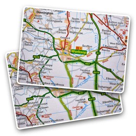 Rectangle Stickers(Set of 2) 7.5cm - World Map Ukraine Flag Kiev Travel Fun Decals for Laptops,Tablets,Luggage,Scrap Booking,Fridges, 46472