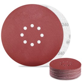 Sandpaper 225 mm Velcro 240 Grit Pack of 30 Sanding Discs for 8 Holes Drywall Sanders Ceiling Sanders Sanding Discs