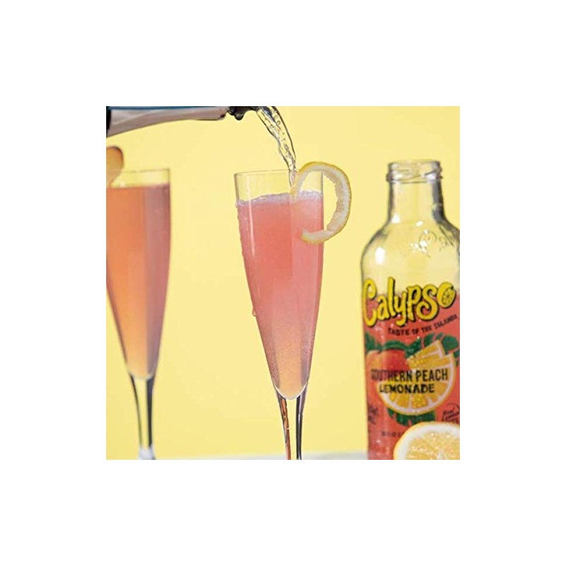 Calypso Lemonades 16 Ounce Glass Bottles 6 Pack (Southern Peach