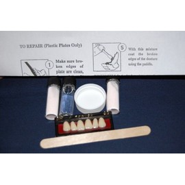 P.E.R.K  False Teeth Repair!  Denture Repair Kit w/ 6 Front Denture Teeth Included!