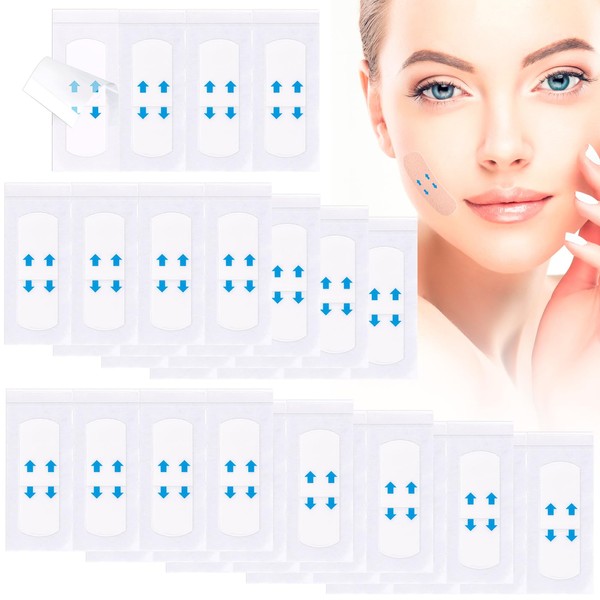 Alpinleux 40 Pcs Face Tape Lifting, Invisible Adhesive Instant Face