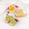3pcs Pencil Hair Clips(Yellow)