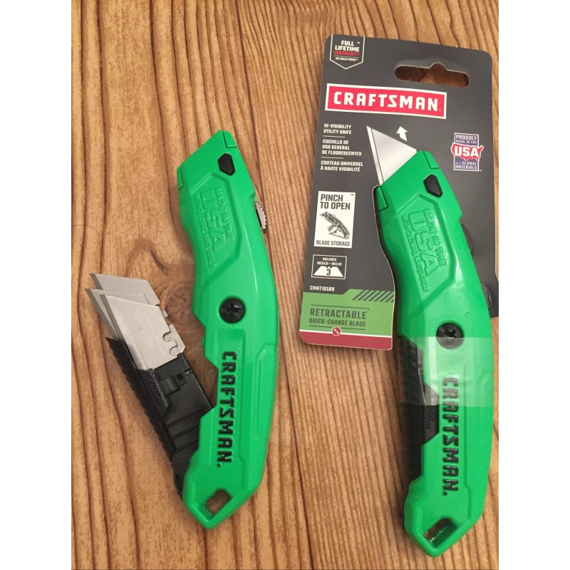 CRAFTSMAN CMHT10589HI-Visibility UTILITY KNIFE WITH 3 BLADES