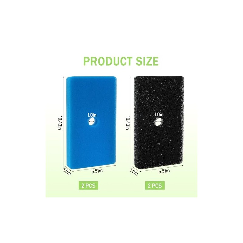 Pond Replacement Filter Pads, Sponge Filters Replacement for Fish Ponds