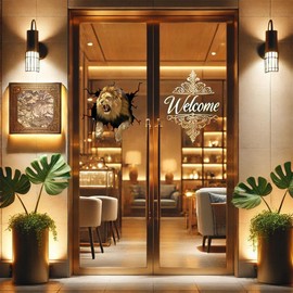 Farm Animal Stickers Sea Animal Sticker Zoo Animal Decal Cute Face Car Decal (Lion Vinyl Stickers)