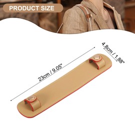 PATIKIL 9" x 2" Leather Shoulder Strap Pad, PU Leather Backpack Strap Pads Handbag Strap Protector Detachable Cushion Covers for Tote Bags Handbag Purse Crossbody, Light Yellow