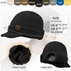 Clakllie Beanie Cap with Visor Daily Knit Warm Hat Goggles