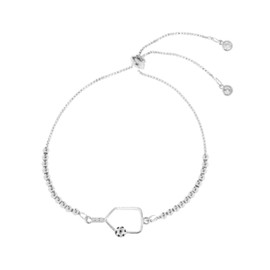 born to rally Beaded Pickleball Rhinestone Paddle Bracelet (Make)