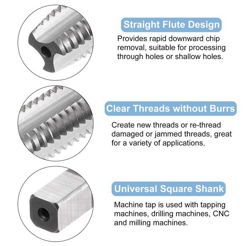 sourcing map Metric Thread Tap M10 x 1.5 H2 Left