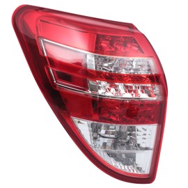 Halogen Tail Light Assembly for Toyota RAV4 2009 2010 2011 2012 Tail Lamp Outer Tail Lights Brake Lamps Left Driver Side Clear & Red Lens Rear Tail Light To2818142 8156142130 (Left Driver Side)
