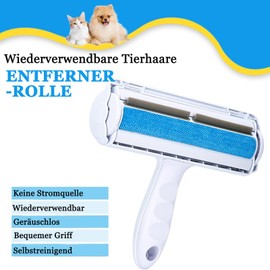 HEEYoo Tierhaarentferner Fusselrolle, Fusselroller für Hundehaare und Katzenhaare Haustier Hundebürste Katzenbürste Wiederverwendbar für Sofa, Bett, Teppich, Kleider