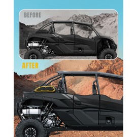 SLORIMOD Aluminum Air intake Covers for Kawasaki Teryx KRX / KRX4 1000 2020-2025 Accessories, Black Filter-Air Mesh replace #49064-0013, #49064-0012