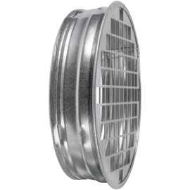 ECOPRO VENT 5" Inch Galvanized Ducting Take-Off End Cap with Protective Metal Mesh Screen - Male Connection. Round Pipe and Ventilation Plug. Easy Push-Fit Installation for Enhanced HVAC Efficiency