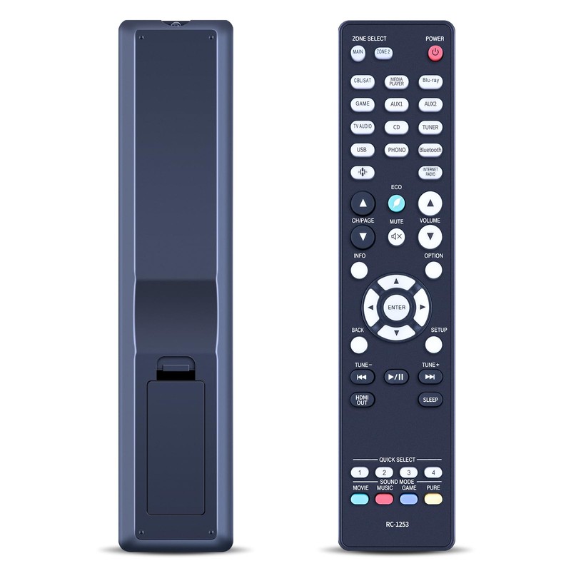 ZWP RC-1253 Replacement Remote Control for Denon 8K Ultra HD
