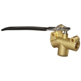 Kingston 251 Series Brass Angled Flow Control Valve, Lever Handle, 1/4" NPT Female