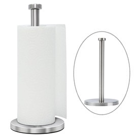 Maxgeen Porta Rollos Papel de Cocina,Acero Inoxidable Soporte Papel,Portarollos Servitoallas,Organizador De Cocina Soporte para RolloPapel,para Encimera para Baño