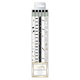 docrafts NOT 856104 Noteworthy Metallic Mono Pencil Set (Pack of 5)