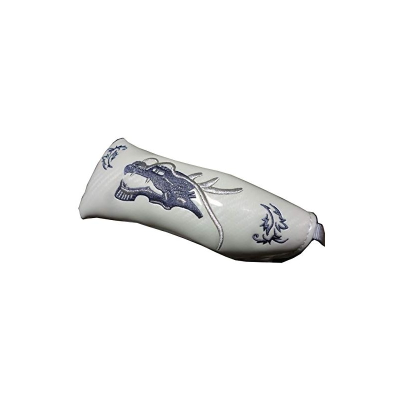 Dragon Dragon Pin Magnetic Golf Putter Cover (White, Blade Type)