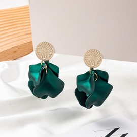 TTPSRY Earrings for Women Girls Fashion Simple Earrings Petal Tassel Earrings Hypoallergenic Jewellery Gift, Acrylic