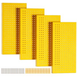 Chinrose Metal Pegboard Panels, Yellow, Heavy Duty