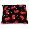 Linseed Cushion 12 x 12 cm Cherry Black