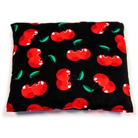 Linseed Cushion 12 x 12 cm Cherry Black