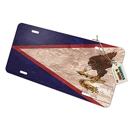 GRAPHICS & MORE Rustic Distressed American Samoa Flag Novelty Metal Vanity Tag License Plate