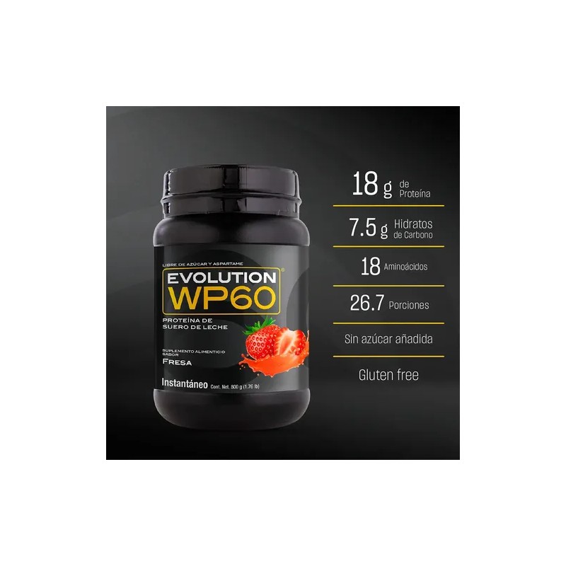 Evolution Proteina Suero De Leche (whey) Wp60 800 G Sabores