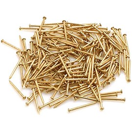 Design61 Round Head Nails 1.2 x 20 mm Brass Plated Iron 100 g Approx. 530 Pieces